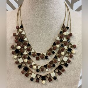 Kate Spade New York Ipanema Tile Three Strand Wood Necklace